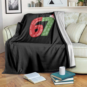 Funny 67 Christmas Throw Blanket Rizz Aura Farming Bussin Six Seven Meme Gen Alpha TS11 Print Your Wear