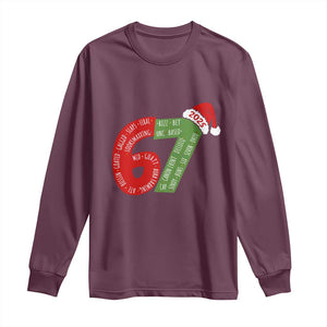 Funny 67 Christmas Long Sleeve Shirt Rizz Aura Farming Bussin Six Seven Meme Gen Alpha TS11 Maroon Print Your Wear