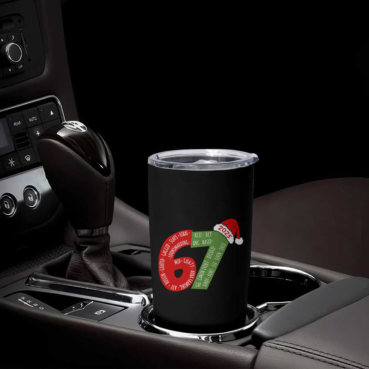 Funny 67 Christmas Tumbler Cup Rizz Aura Farming Bussin Six Seven Meme Gen Alpha TS11 Print Your Wear