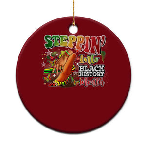 Steppin' Into Black History Month Ceramic Ornament African American Month Proud Melanin TS11 1pc Red Print Your Wear