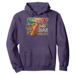 Steppin' Into Black History Month Hoodie African American Month Proud Melanin TS11 Purple Print Your Wear