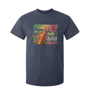 Steppin' Into Black History Month T Shirt For Kid African American Month Proud Melanin TS11 Navy Print Your Wear