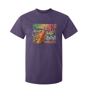 Steppin' Into Black History Month T Shirt For Kid African American Month Proud Melanin TS11 Purple Print Your Wear
