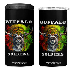 Buffalo Soldiers 4 in 1 Can Cooler Tumbler African American Heros Black History Month TS11 One Size: 16 oz Black Print Your Wear