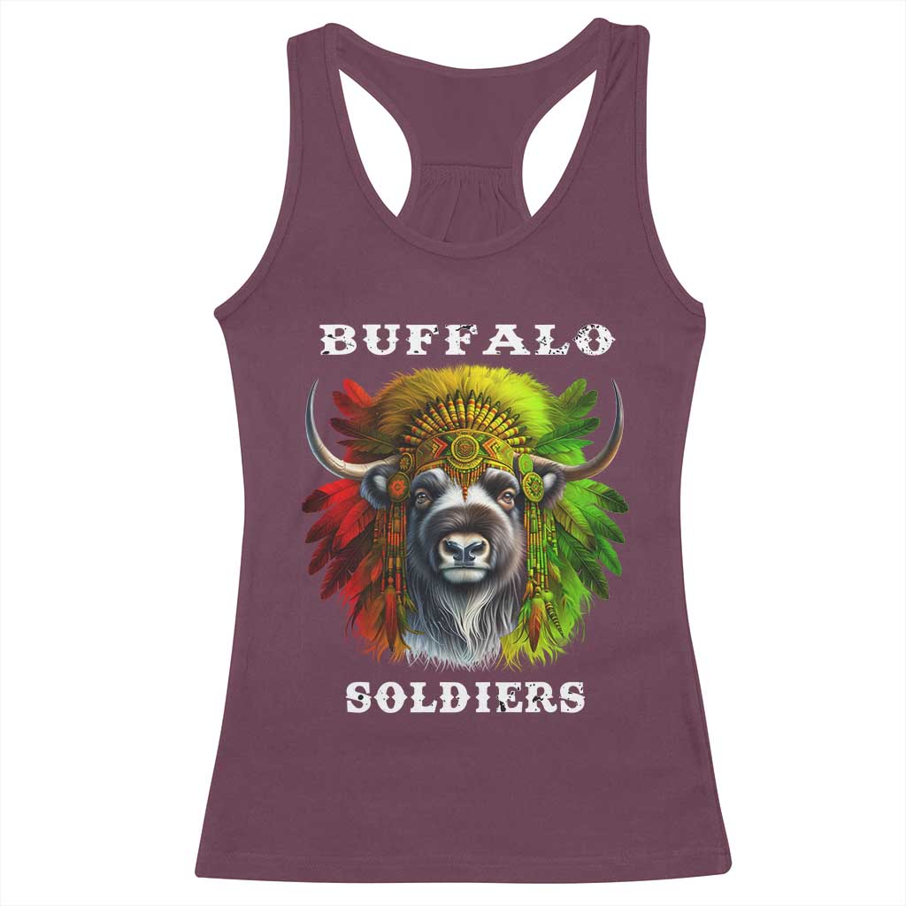 Buffalo Soldiers Racerback Tank Top African American Heros Black History Month TS11 Maroon Print Your Wear
