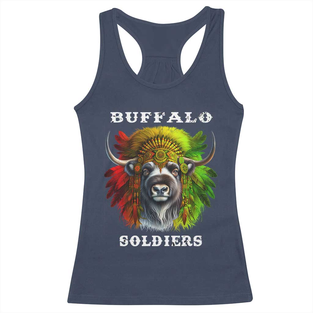 Buffalo Soldiers Racerback Tank Top African American Heros Black History Month TS11 Navy Print Your Wear