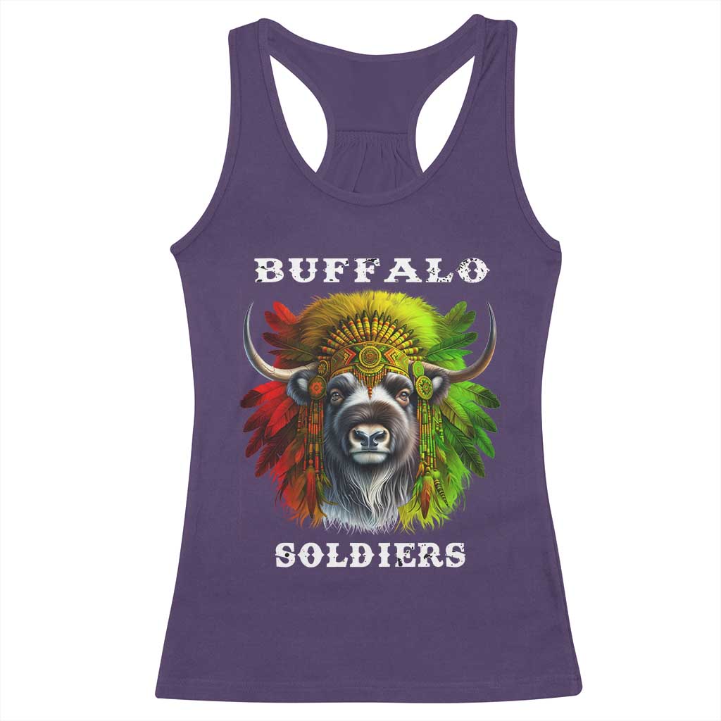 Buffalo Soldiers Racerback Tank Top African American Heros Black History Month TS11 Purple Print Your Wear