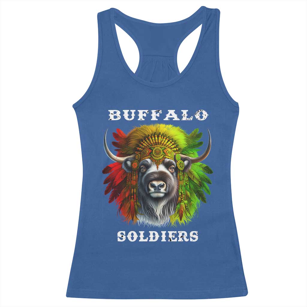 Buffalo Soldiers Racerback Tank Top African American Heros Black History Month TS11 Royal Blue Print Your Wear