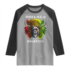 Buffalo Soldiers Raglan Shirt African American Heros Black History Month TS11 Sport Gray Black Print Your Wear