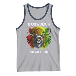 Buffalo Soldiers Tank Top African American Heros Black History Month TS11 Athletic Heather Navy Print Your Wear
