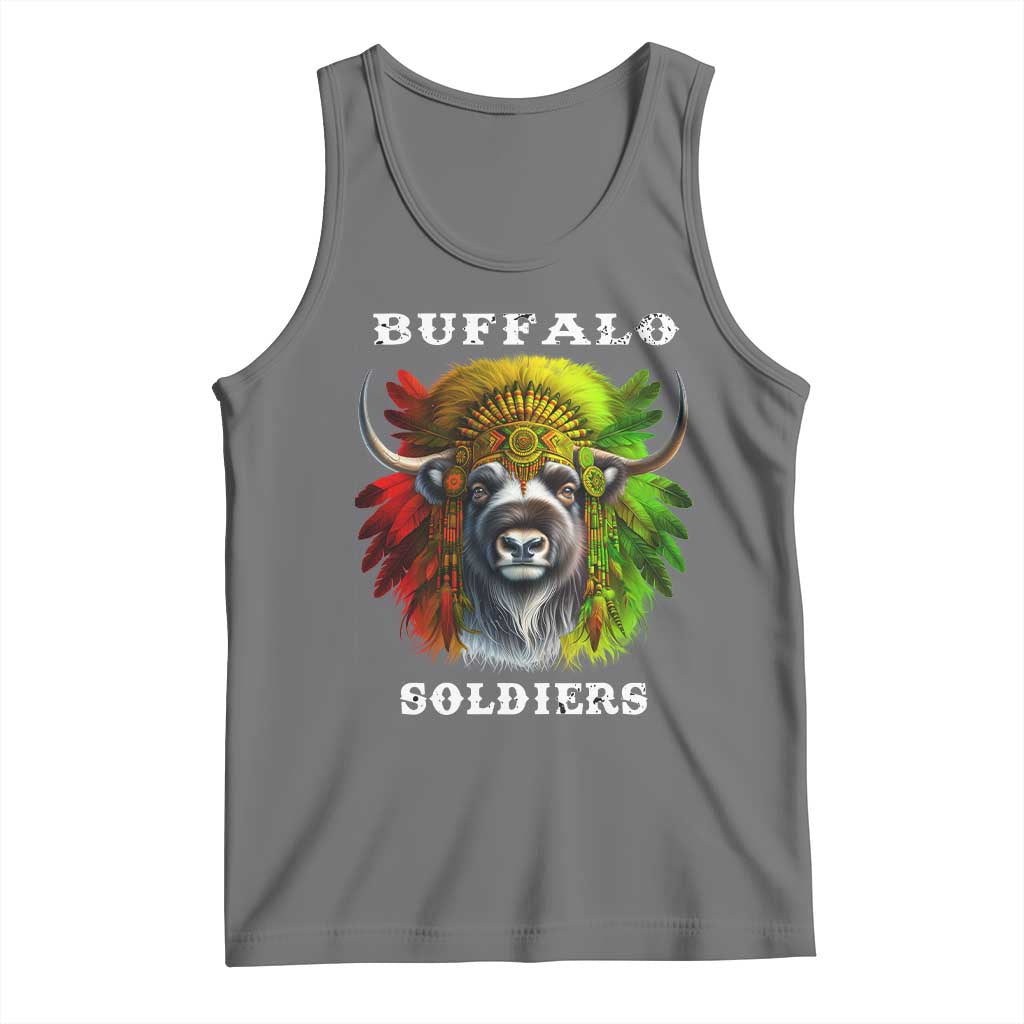 Buffalo Soldiers Tank Top African American Heros Black History Month TS11 Black Heather Print Your Wear
