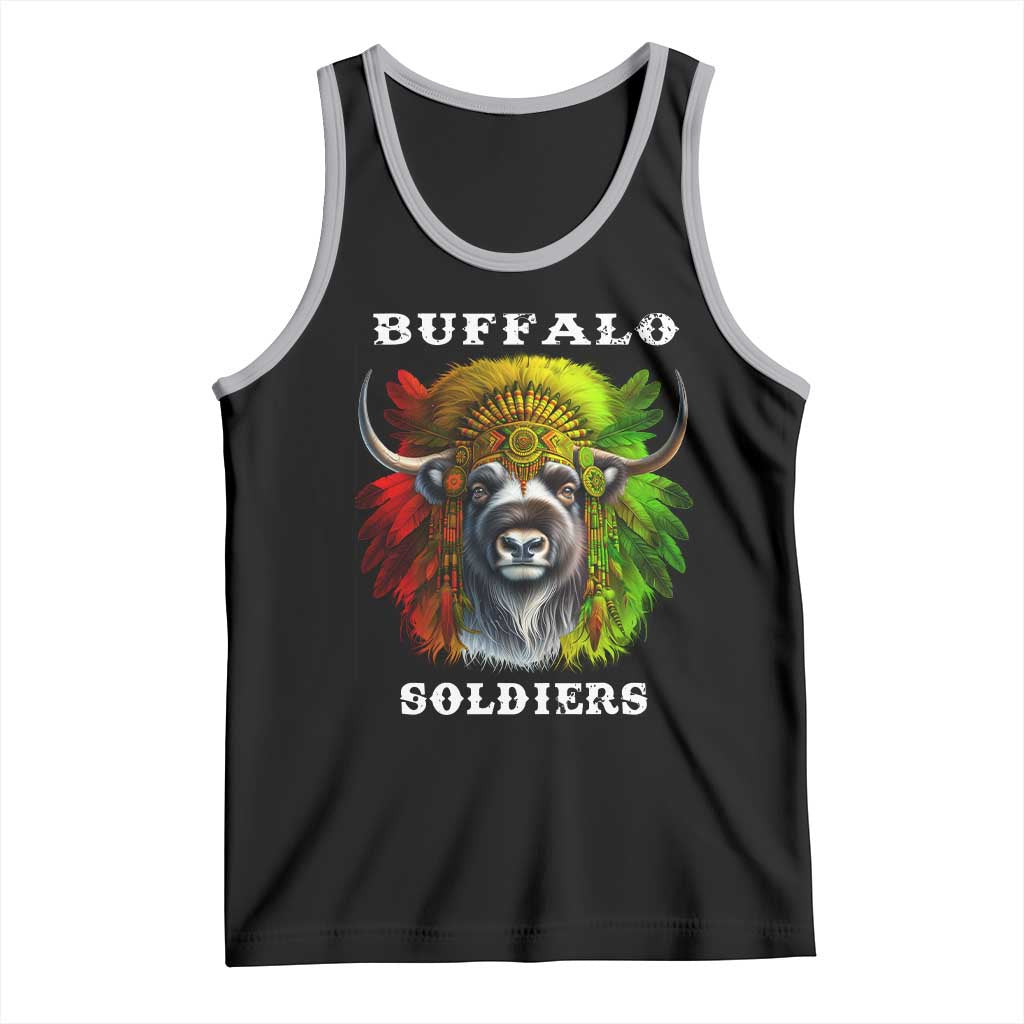 Buffalo Soldiers Tank Top African American Heros Black History Month TS11 Black Athletic Heather Print Your Wear