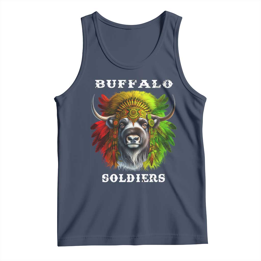 Buffalo Soldiers Tank Top African American Heros Black History Month TS11 Navy Print Your Wear