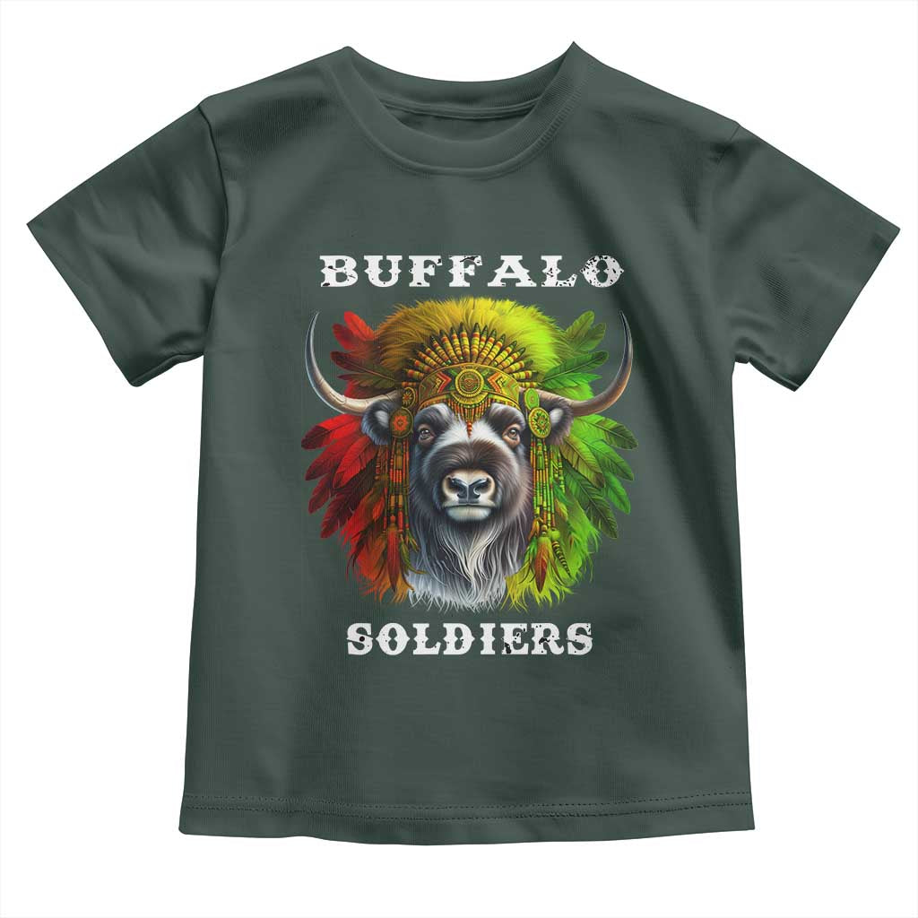Buffalo Soldiers Toddler T Shirt African American Heros Black History Month TS11 Dark Forest Green Print Your Wear