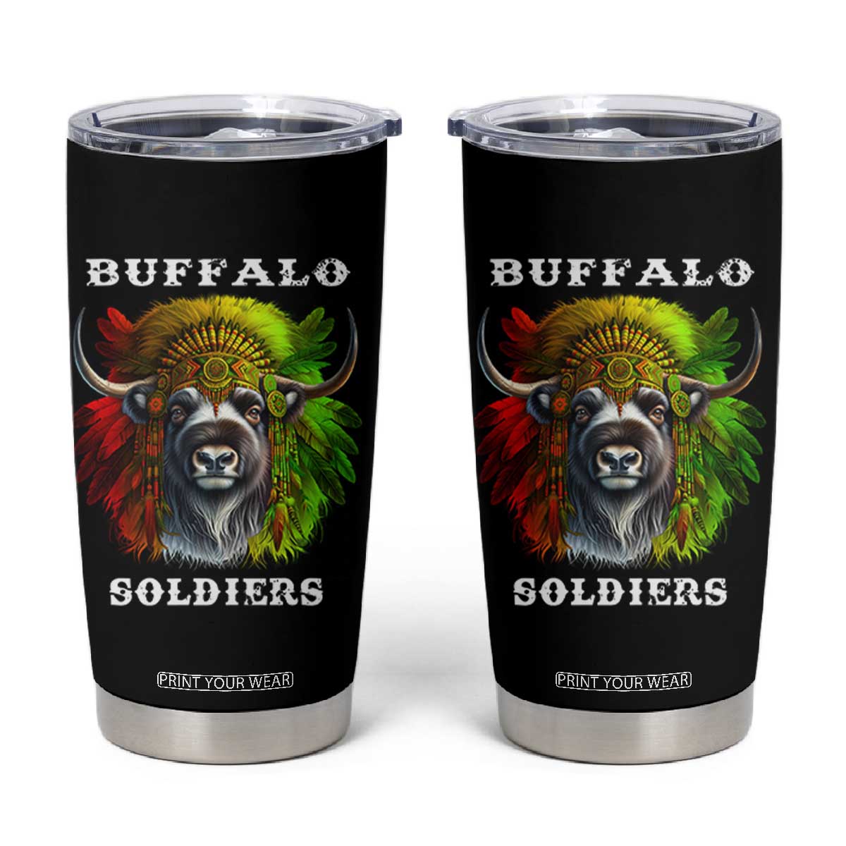 Buffalo Soldiers Tumbler Cup African American Heros Black History Month TS11 Black Print Your Wear