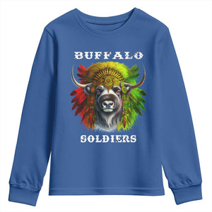 Buffalo Soldiers Youth Sweatshirt African American Heros Black History Month TS11 Royal Blue Print Your Wear