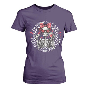 Funny Galentine's Day T Shirt For Women Galentine Girls Club Ladies Celebrating Ladies Skeleton TS11 Purple Print Your Wear