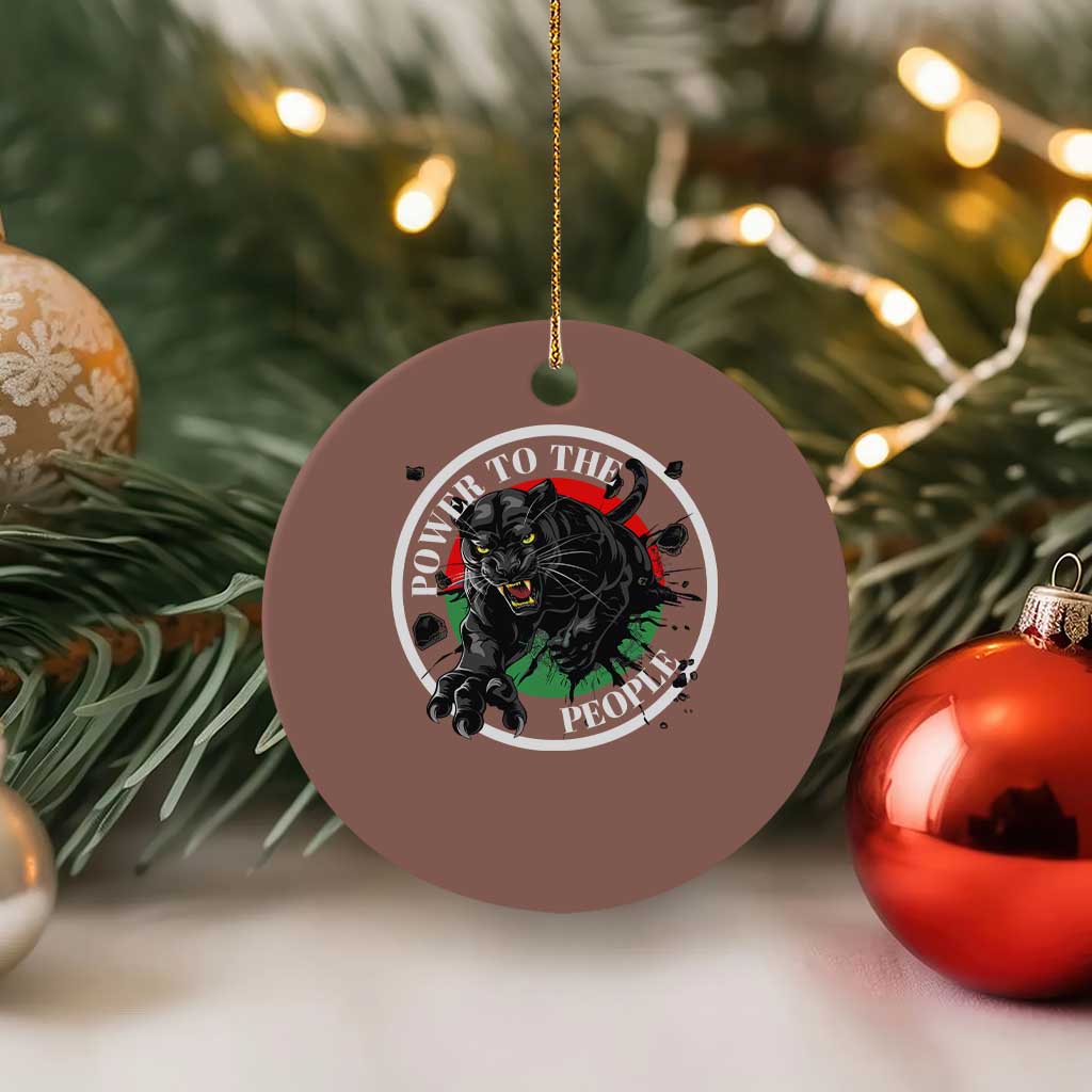 Power To The People Black Panther Party Ceramic Ornament Black History Month TS11 1pc Mocha Print Your Wear