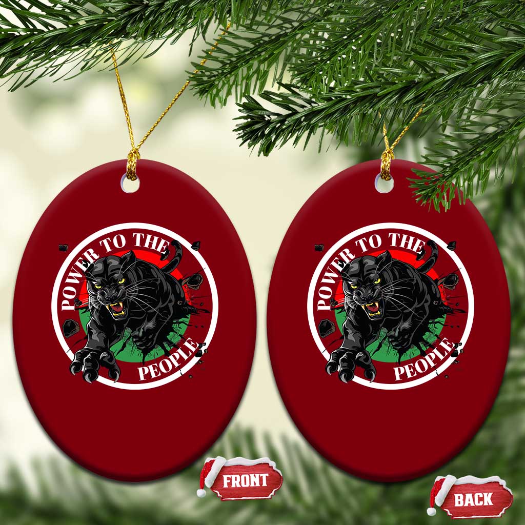 Power To The People Black Panther Party Ceramic Ornament Black History Month TS11 Print Your Wear