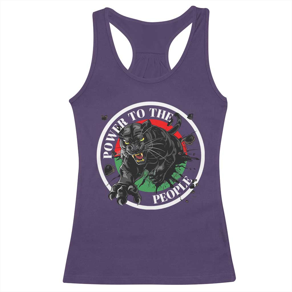 Power To The People Black Panther Party Racerback Tank Top Black History Month TS11 Purple Print Your Wear