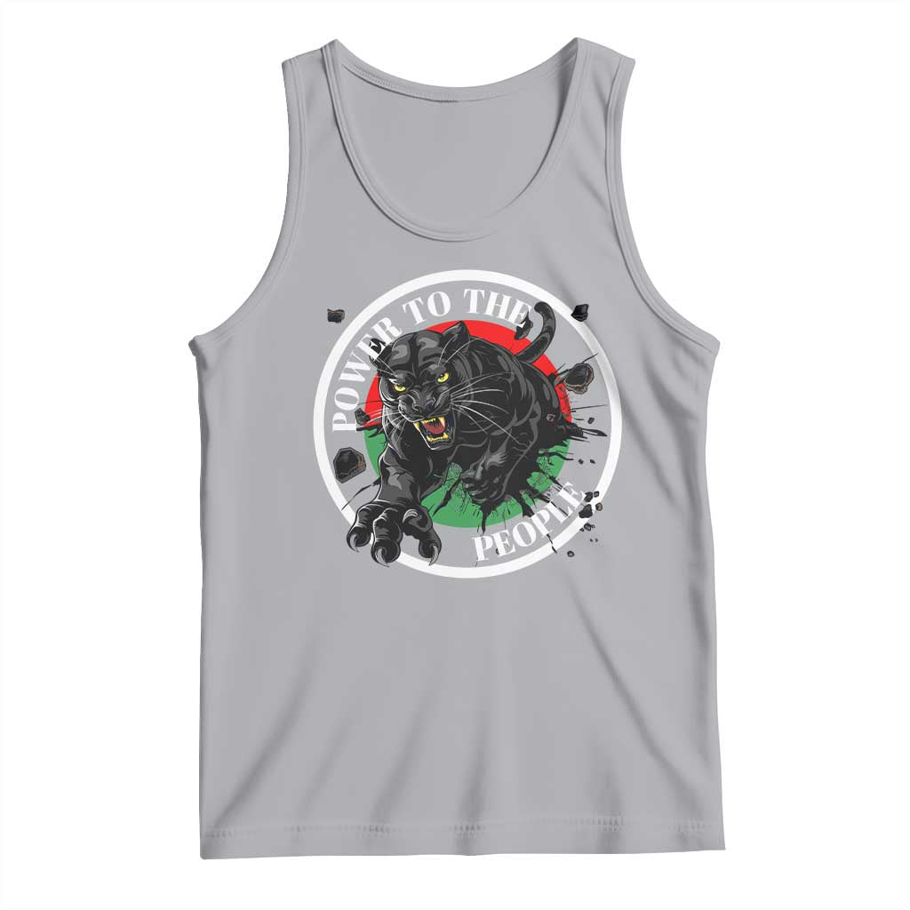 Power To The People Black Panther Party Tank Top Black History Month TS11 Athletic Heather Print Your Wear
