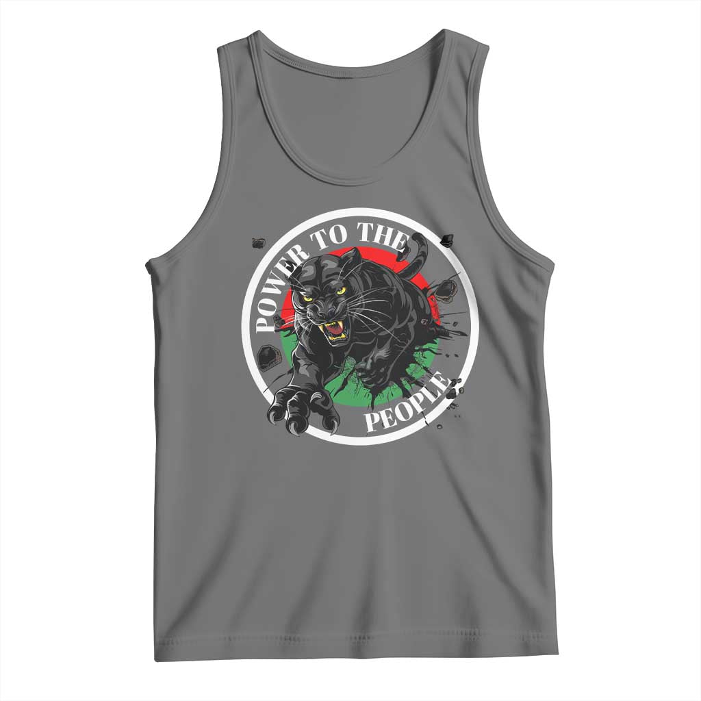 Power To The People Black Panther Party Tank Top Black History Month TS11 Black Heather Print Your Wear