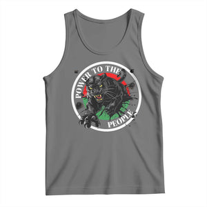 Power To The People Black Panther Party Tank Top Black History Month TS11 Black Heather Print Your Wear