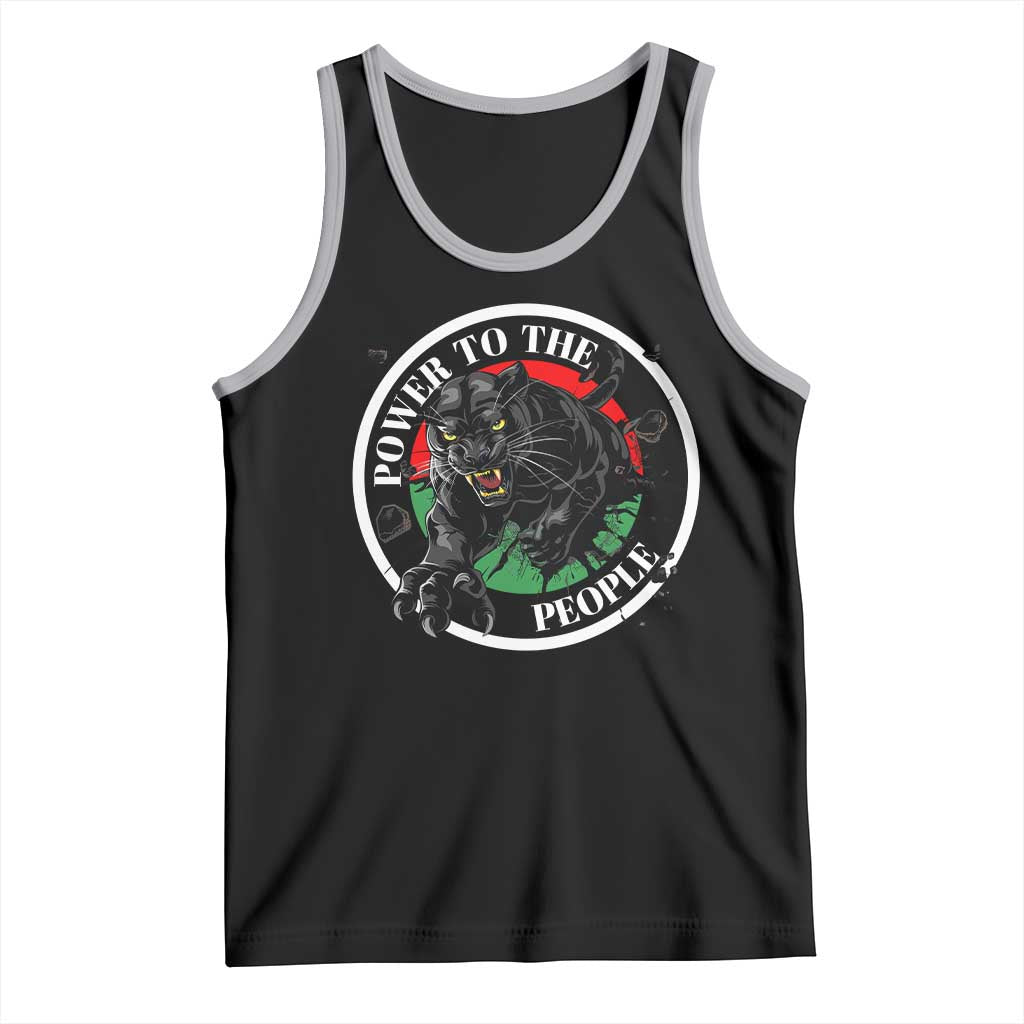 Power To The People Black Panther Party Tank Top Black History Month TS11 Black Athletic Heather Print Your Wear