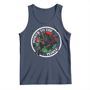 Power To The People Black Panther Party Tank Top Black History Month TS11 Navy Print Your Wear