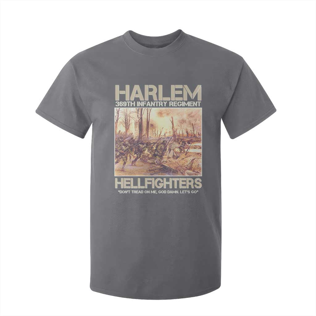 Harlem Hellfighters T Shirt For Kid 369th Infantry Regiment Don't Tread On Me Let's Go Black History Month TS11 Charcoal Print Your Wear