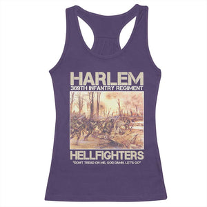 Harlem Hellfighters Racerback Tank Top 369th Infantry Regiment Don't Tread On Me Let's Go Black History Month TS11 Purple Print Your Wear