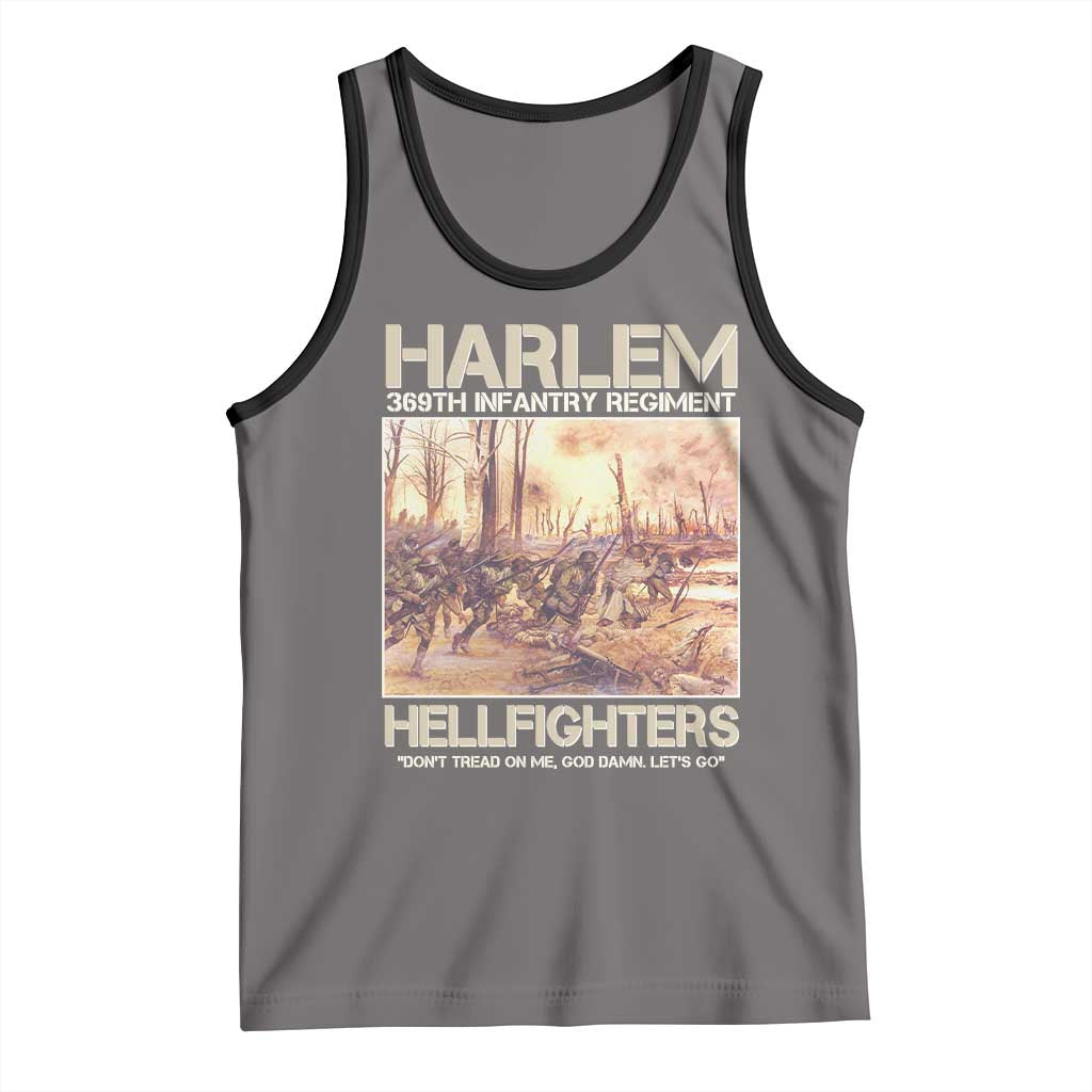 Harlem Hellfighters Tank Top 369th Infantry Regiment Don't Tread On Me Let's Go Black History Month TS11 Deep Heather Black Print Your Wear
