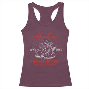 Harlem Hellfighters Racerback Tank Top 369th Infantry Regiment Black Snake Black History Month TS11 Maroon Print Your Wear