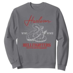 Harlem Hellfighters Sweatshirt 369th Infantry Regiment Black Snake Black History Month TS11 Charcoal Print Your Wear