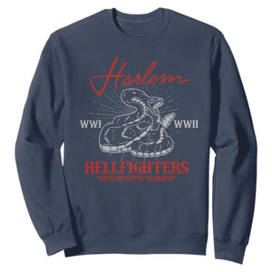 Harlem Hellfighters Sweatshirt 369th Infantry Regiment Black Snake Black History Month TS11 Navy Print Your Wear