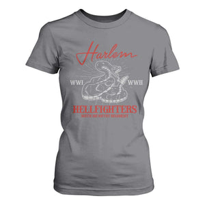 Harlem Hellfighters T Shirt For Women 369th Infantry Regiment Black Snake Black History Month TS11 Charcoal Print Your Wear
