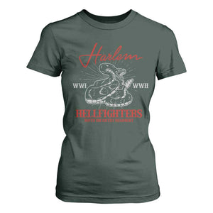 Harlem Hellfighters T Shirt For Women 369th Infantry Regiment Black Snake Black History Month TS11 Dark Forest Green Print Your Wear