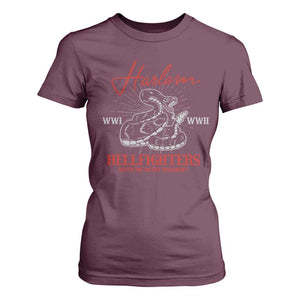 Harlem Hellfighters T Shirt For Women 369th Infantry Regiment Black Snake Black History Month TS11 Maroon Print Your Wear