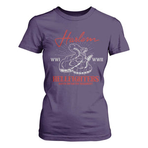 Harlem Hellfighters T Shirt For Women 369th Infantry Regiment Black Snake Black History Month TS11 Purple Print Your Wear