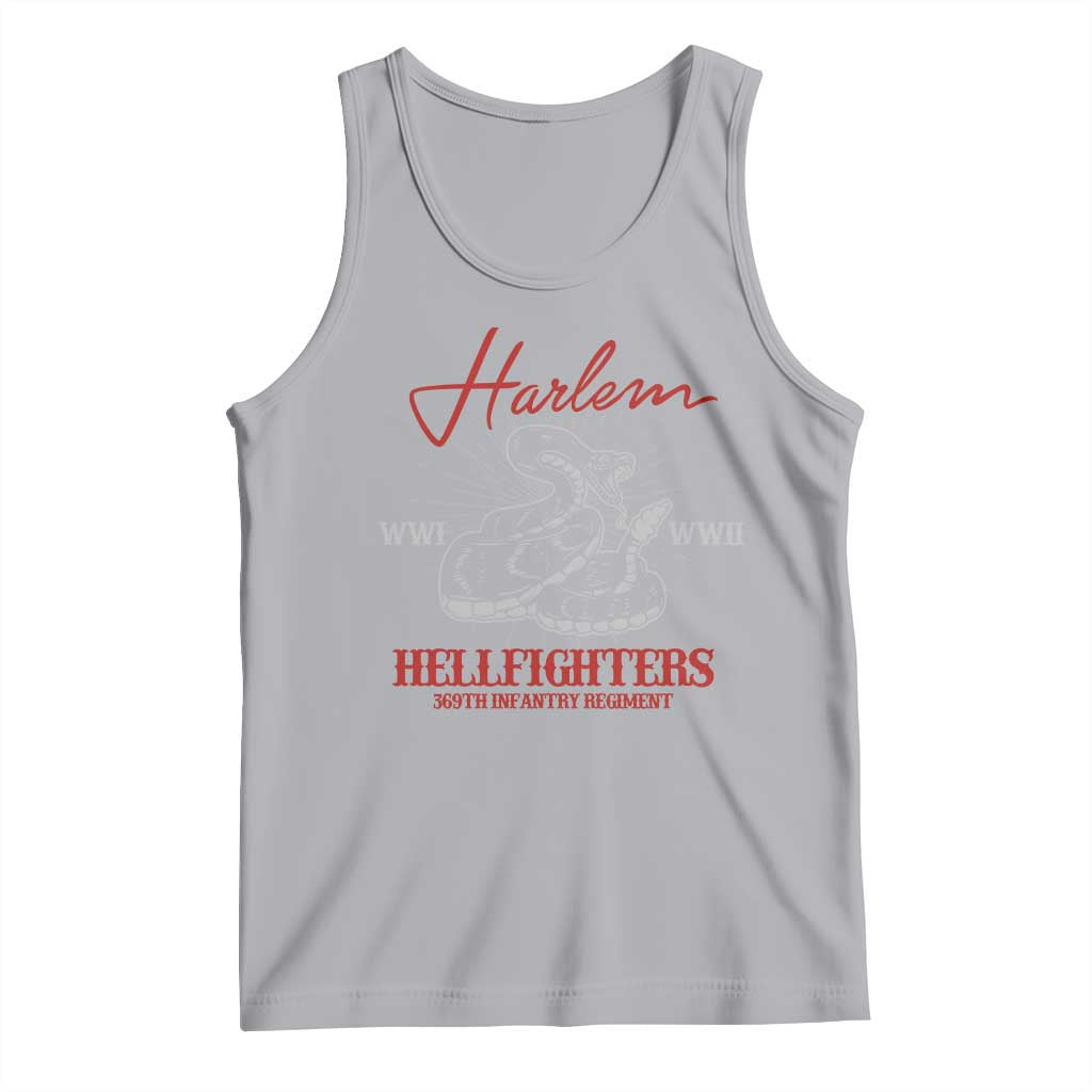 Harlem Hellfighters Tank Top 369th Infantry Regiment Black Snake Black History Month TS11 Athletic Heather Print Your Wear