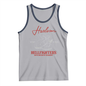 Harlem Hellfighters Tank Top 369th Infantry Regiment Black Snake Black History Month TS11 Athletic Heather Navy Print Your Wear