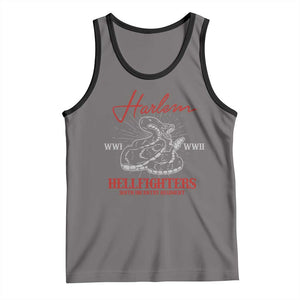 Harlem Hellfighters Tank Top 369th Infantry Regiment Black Snake Black History Month TS11 Deep Heather Black Print Your Wear