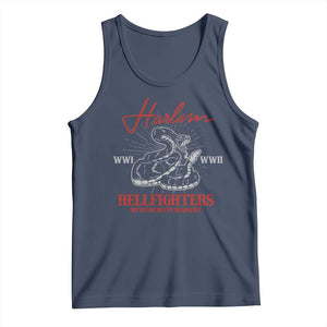 Harlem Hellfighters Tank Top 369th Infantry Regiment Black Snake Black History Month TS11 Navy Print Your Wear