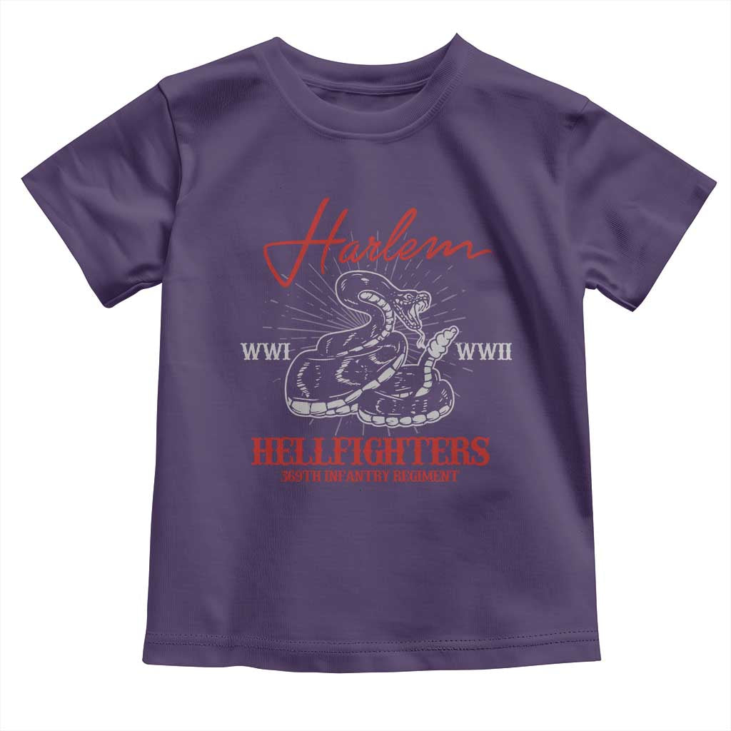 Harlem Hellfighters Toddler T Shirt 369th Infantry Regiment Black Snake Black History Month TS11 Purple Print Your Wear