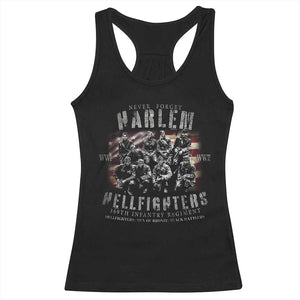 Never Forget Harlem Hellfighters Racerback Tank Top Vintage American Flag TS11 Black Print Your Wear