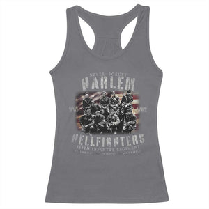 Never Forget Harlem Hellfighters Racerback Tank Top Vintage American Flag TS11 Charcoal Print Your Wear