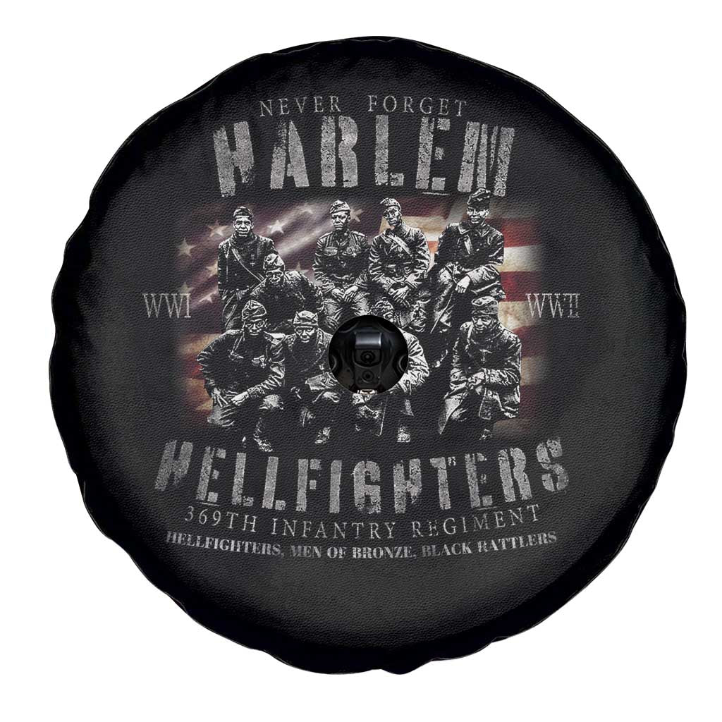 Never Forget Harlem Hellfighters Spare Tire Cover Vintage American Flag TS11 Print Your Wear