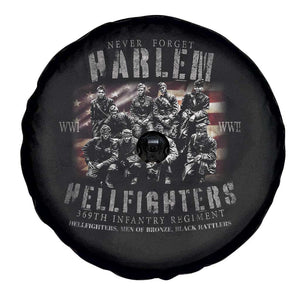Never Forget Harlem Hellfighters Spare Tire Cover Vintage American Flag TS11 Print Your Wear