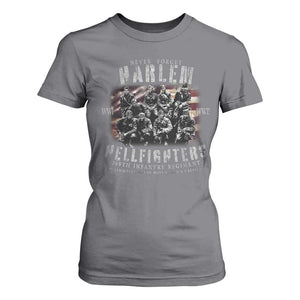 Never Forget Harlem Hellfighters T Shirt For Women Vintage American Flag TS11 Charcoal Print Your Wear