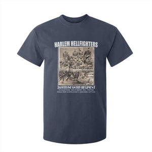 Never Forget Harlem Hellfighters T Shirt For Kid 369TH Infantry Regiment Black God Damn Let's Go TS11 Navy Print Your Wear